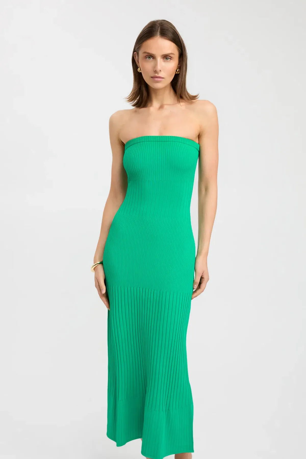 Kookai Serah Strapless Dress Green Size 10 - Image 2