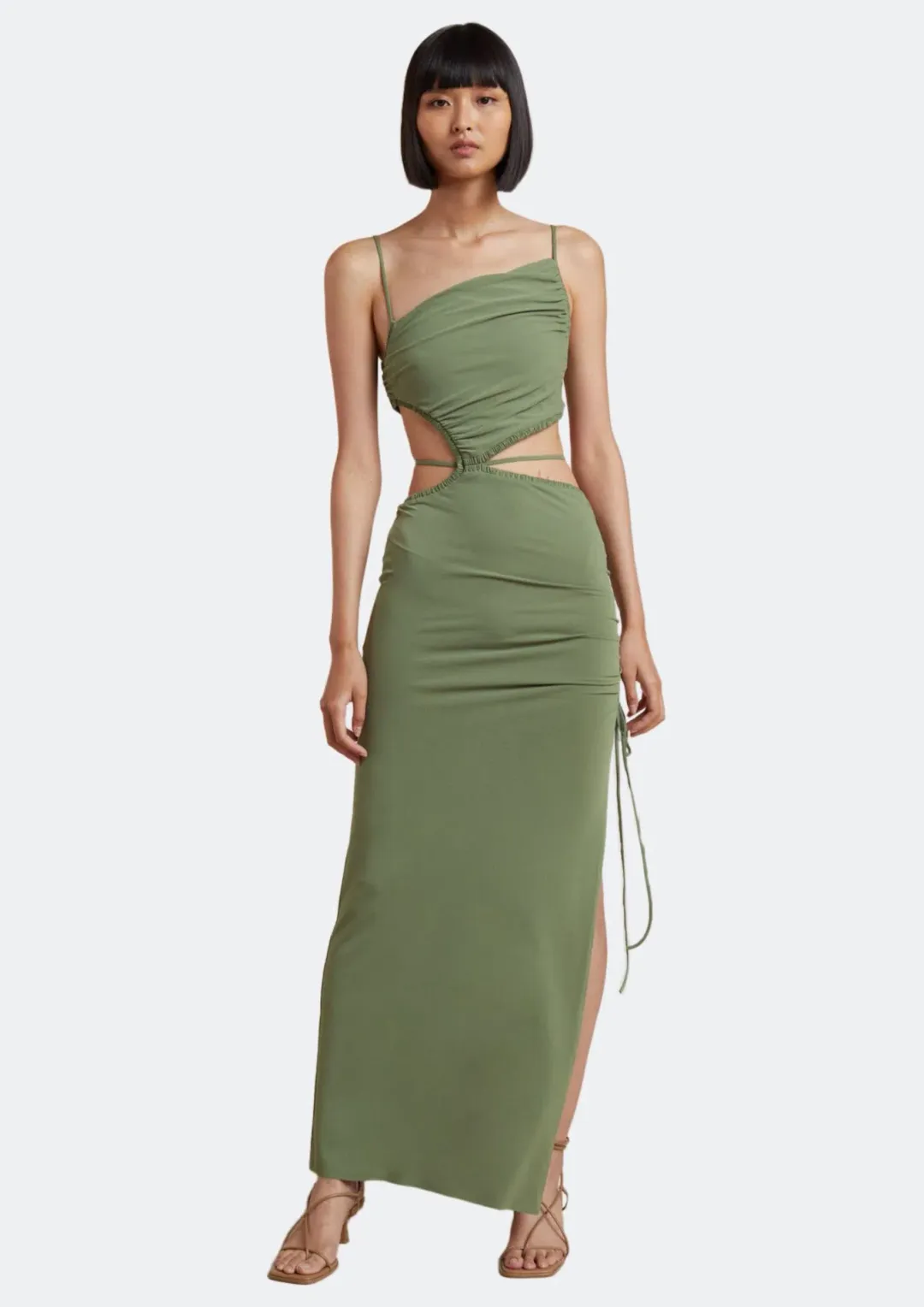Bec & Bridge Dilkon Maxi Dress Olive Size XS / AU 6 for rent on The Volte - main image