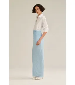 Scanlan Theodore Mesh Drape Top And Skirt Pale Blue Size AU 10 for rent on The Volte - image 5