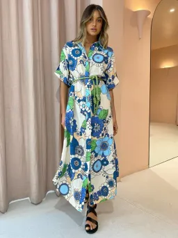 Alemais Farrah Shirtdress in Blue Size AU 10 for rent on The Volte - image 4