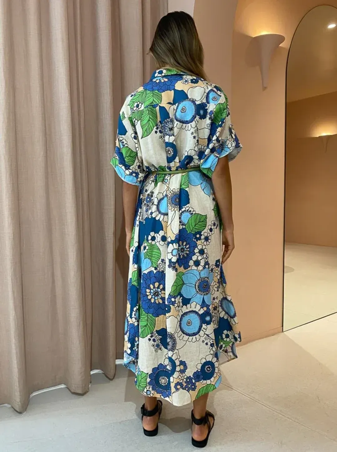 Alemais Farrah Shirtdress in Blue Size AU 10 for rent on The Volte - main image