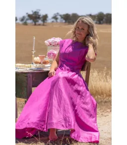 Acler Emery Midi Dress Magenta Size AU 10 for rent on The Volte - image 5