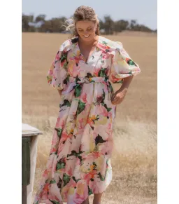 Acler Clayton Maxi Dress Daphney Posy Size AU 12 for rent on The Volte - image 1