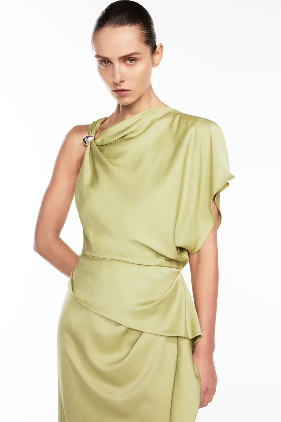 Manning Cartell Melodrama Asymmetric Dress Apple Green Size S / AU 8 for rent on The Volte - main image
