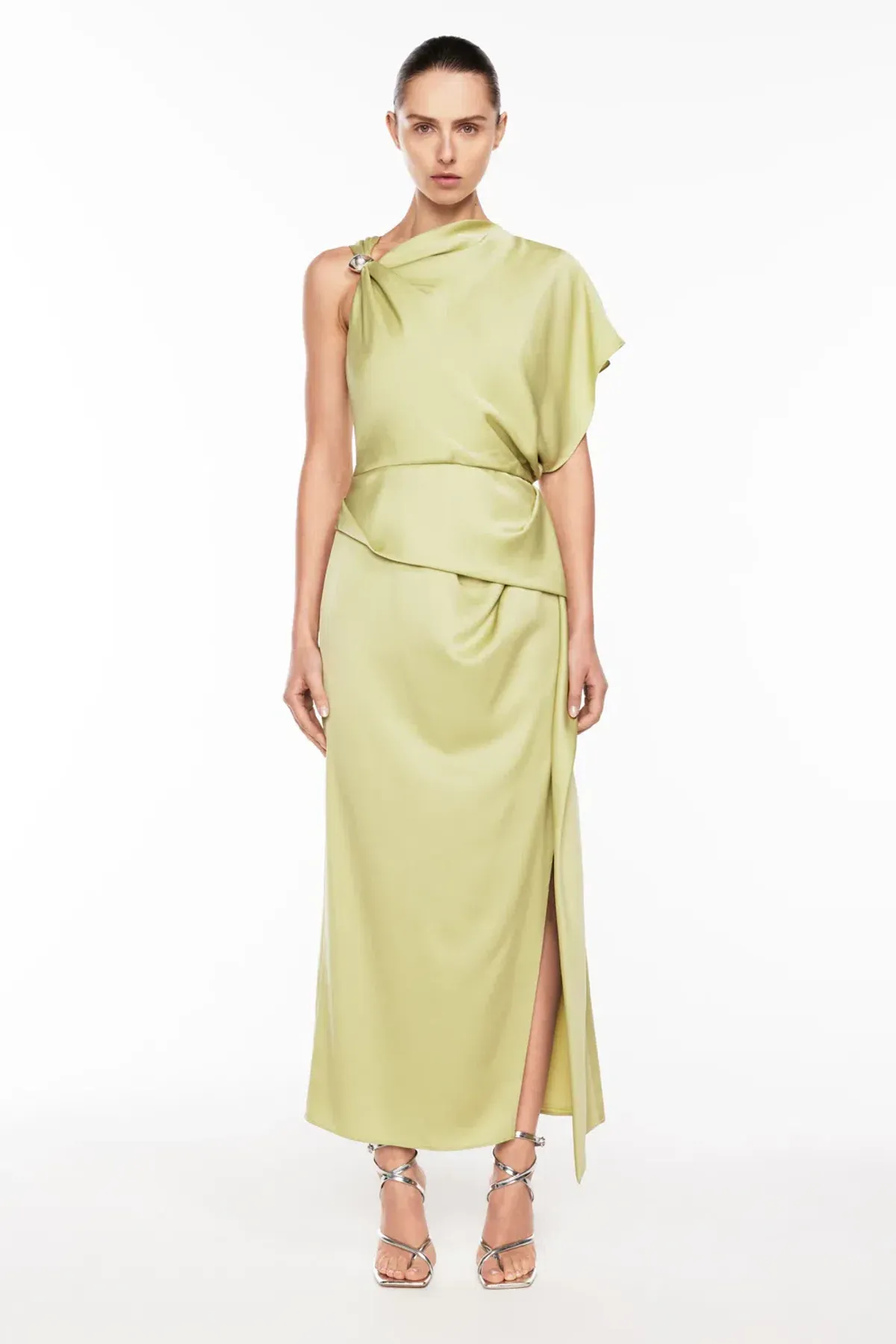Manning Cartell Melodrama Asymmetric Dress Apple Green Size S / AU 8 for rent on The Volte - main image