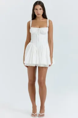 House of CB Pietra Corset Mini Dress White Size M / AU 10 for rent on The Volte - image 17