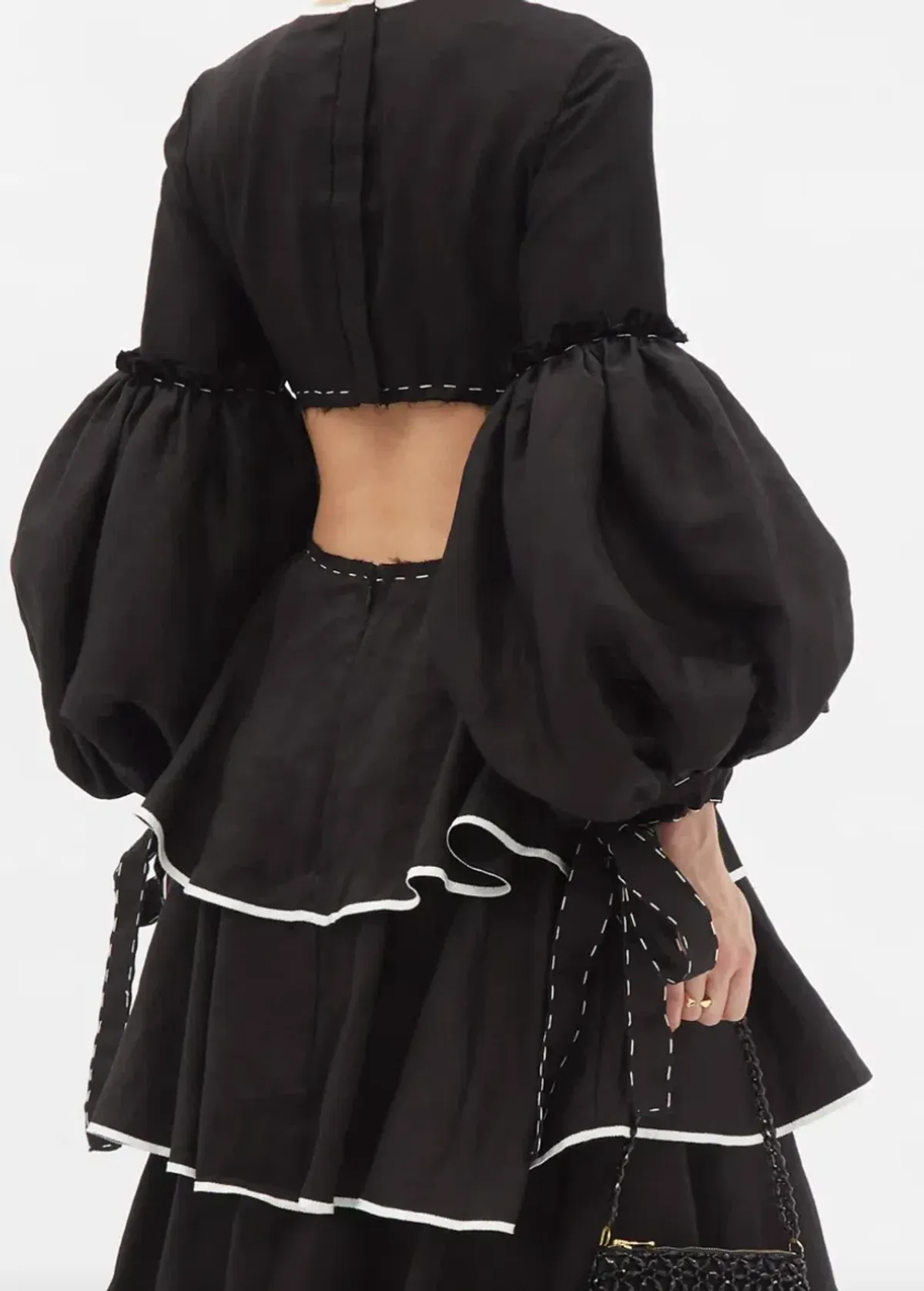 Aje Gracious Cutout Midi Dress Black - Image 3