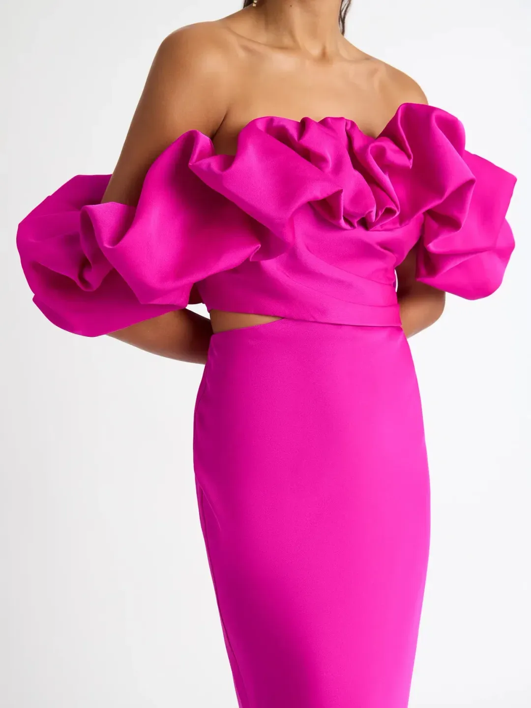 Sheike Margot Maxi Dress Magenta Pink Size 6 for rent on The Volte - main image