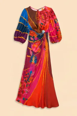 Farm Rio Vintage Wave Circle Cut-Out Midi Dress Floral Size 10 for rent on The Volte - image 4