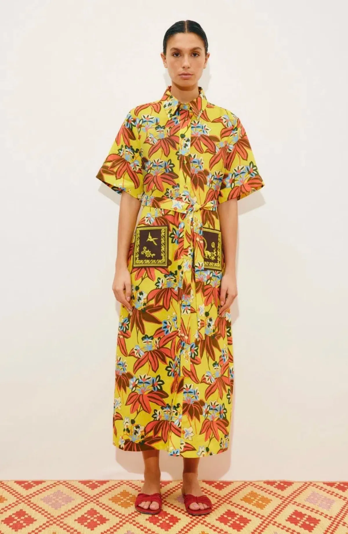 Alemais Leo Shirt Midi Dress Print Size 12 fits 14 - Image 5