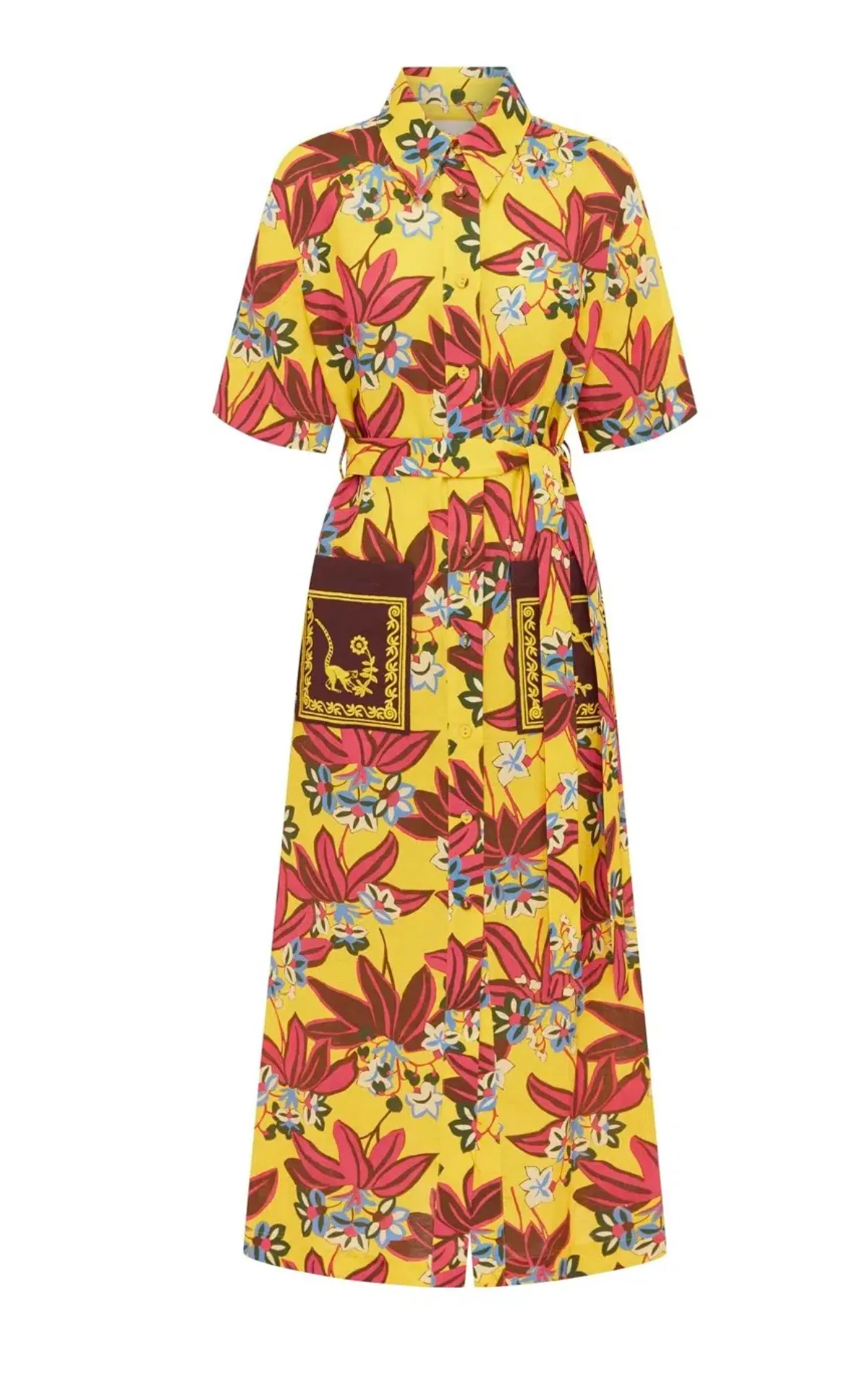 Alemais Leo Shirt Midi Dress Print Size 12 fits 14 - Image 1