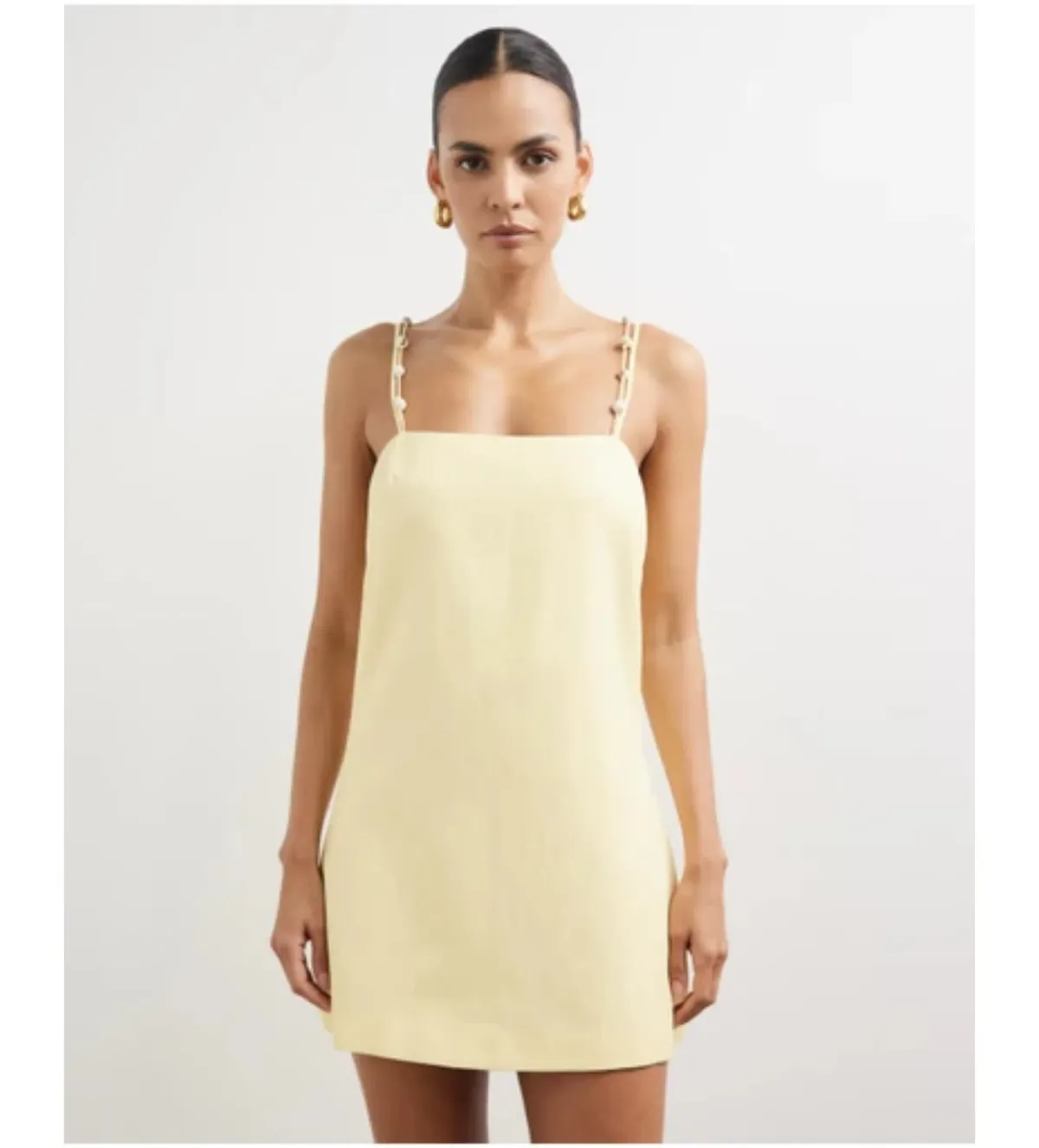 Lover Alizzi Beaded Lover Dress Soft Yellow Size 10 - Image 3