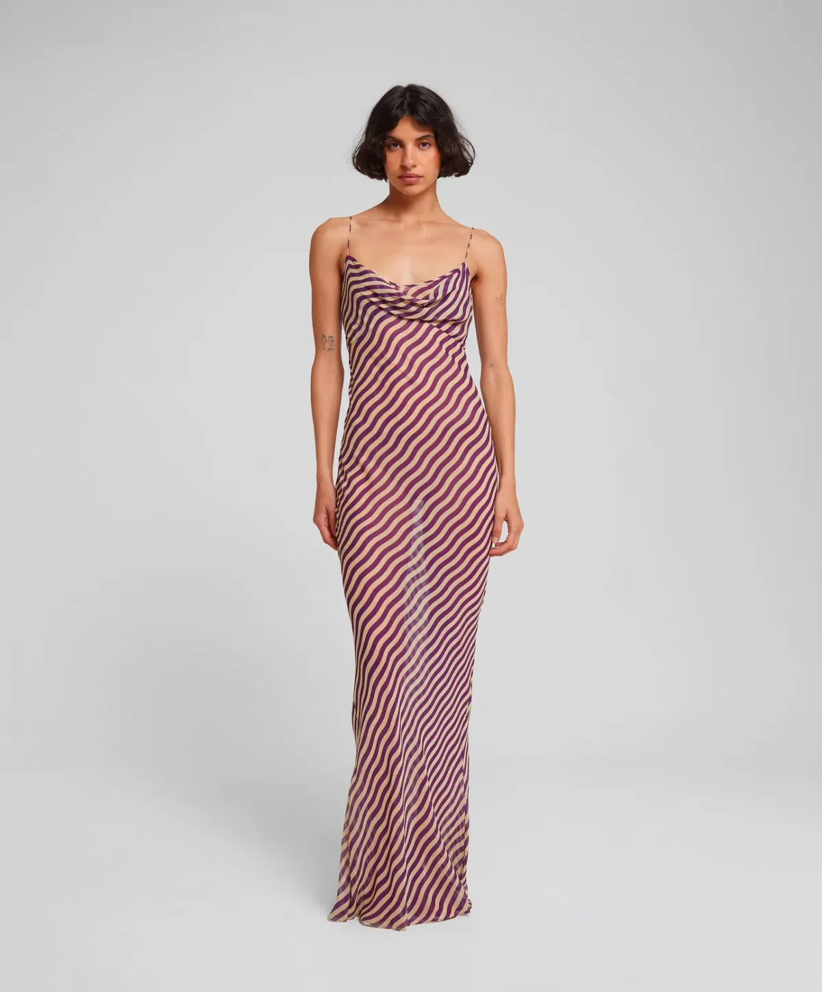 Rat & Boa Assisi Dress Stripe Size L/Au 12 - Image 1