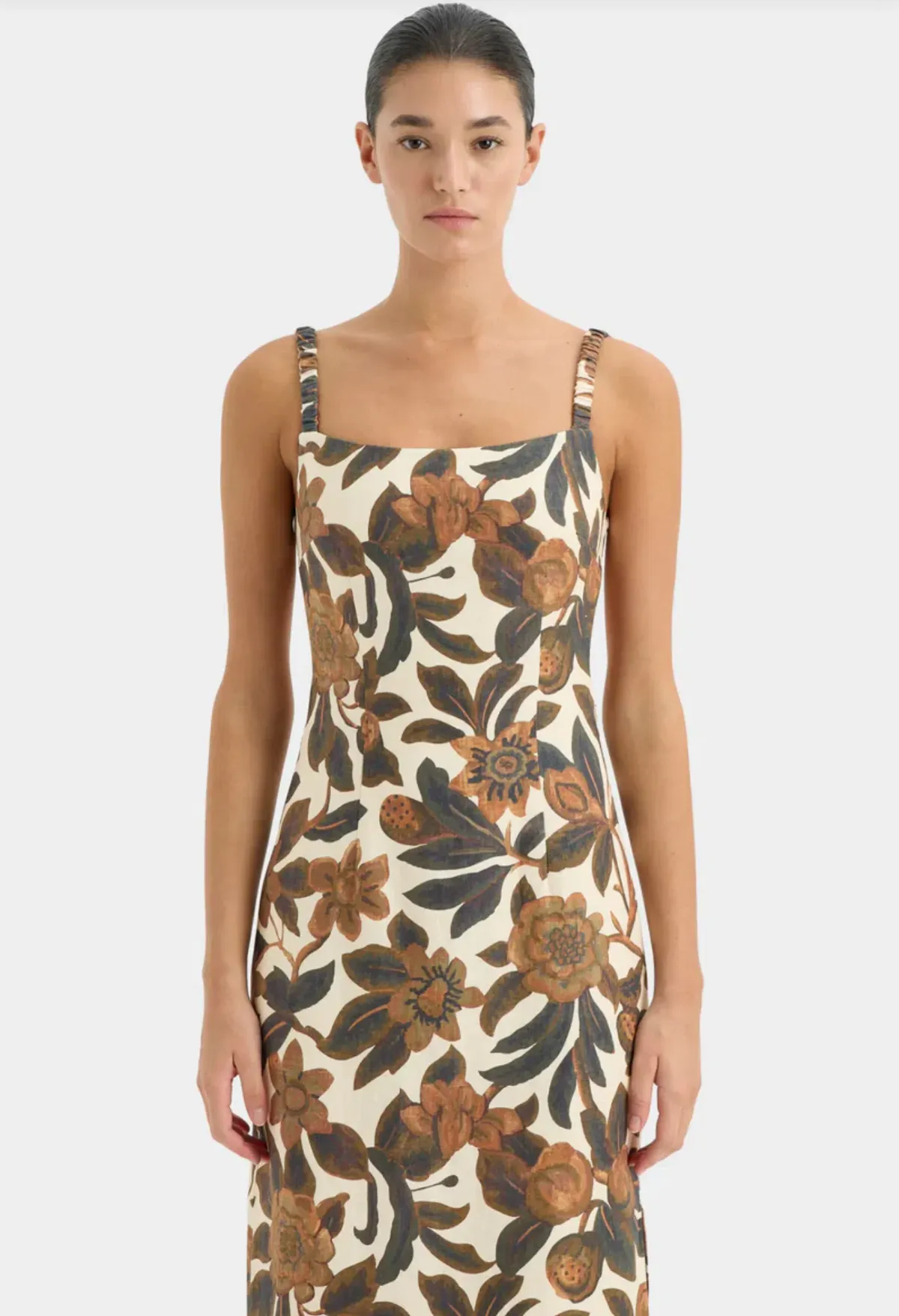 Sir the Lable Primrose Ruched Midi Dress Ivory Tapestry Size 2/Au 10 - Image 2