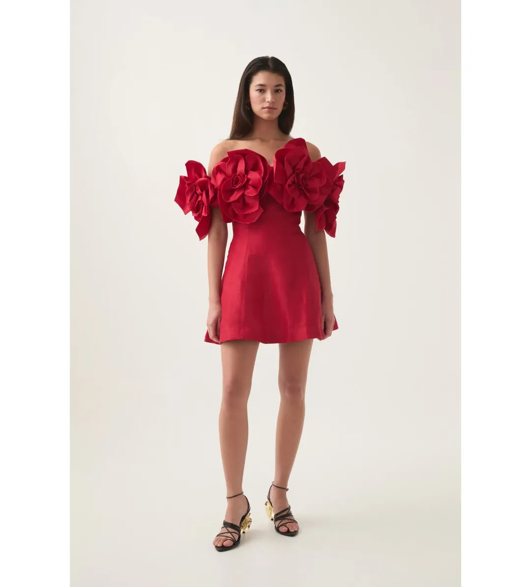 Aje Etta Mini Dress Red Size 6 for rent on The Volte - main image