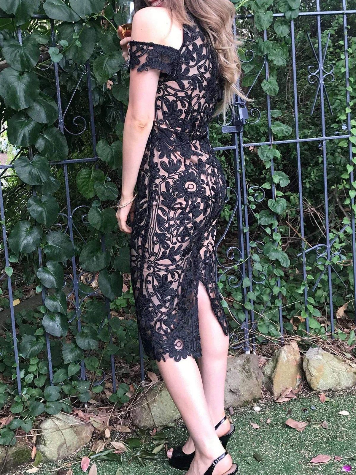 THURLEY Eden Midi Dress Black Size 8 - Image 8