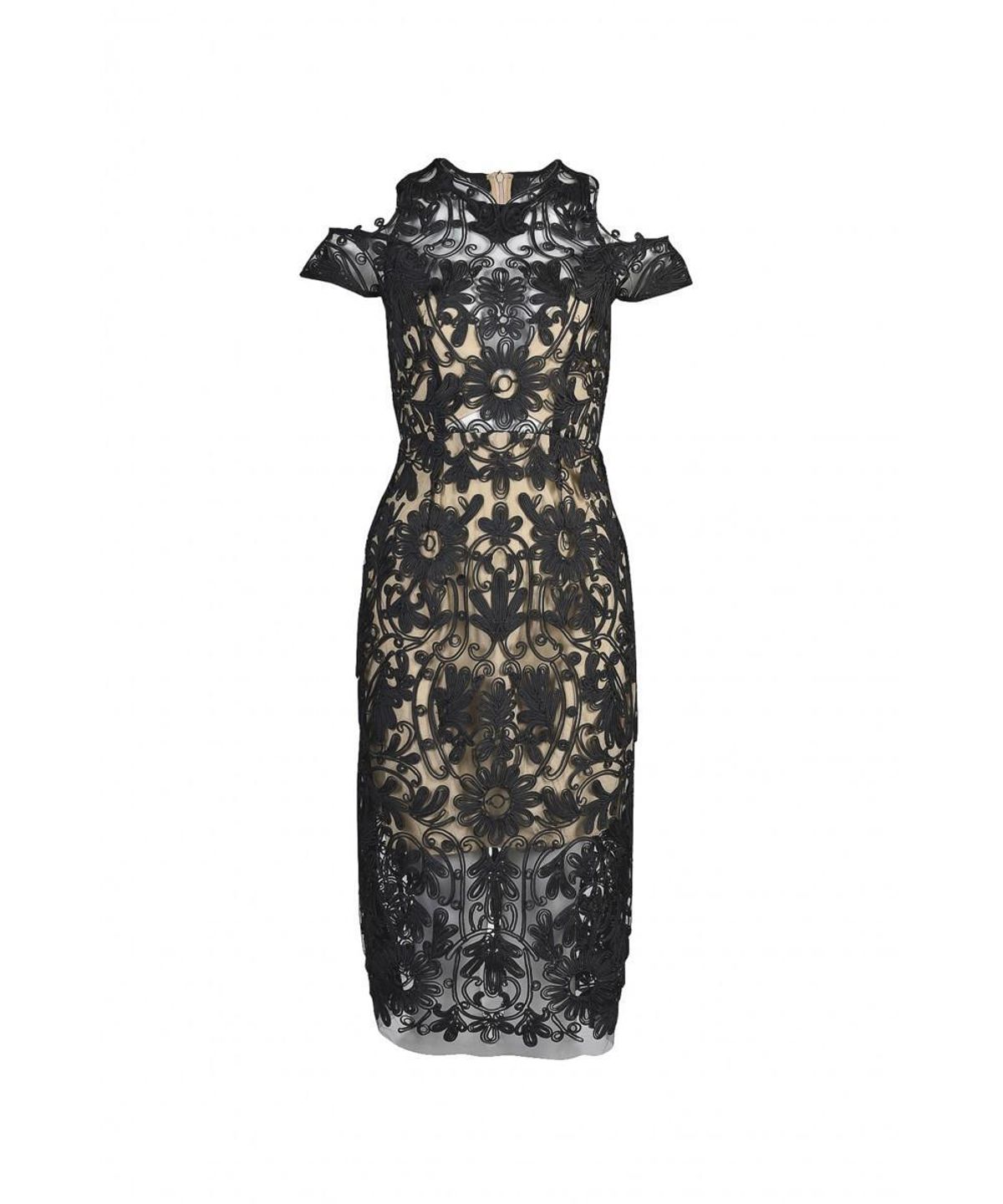 THURLEY Eden Midi Dress Black Size 8 - Image 3