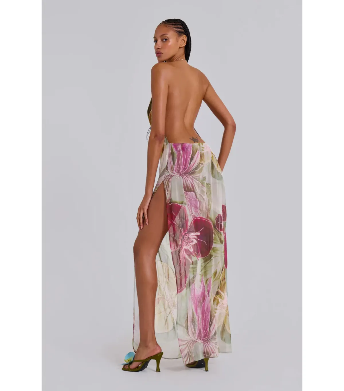 Jaded London Dahlia Maxi Dress Floral Size AU 6 - Image 3