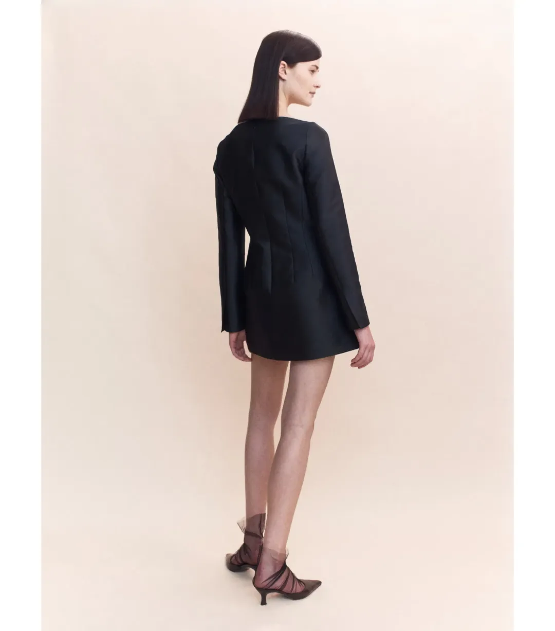 Courtney Zheng Blythe Silk Dupion Mini Dress Black Size Small / AU 8 for rent on The Volte - main image