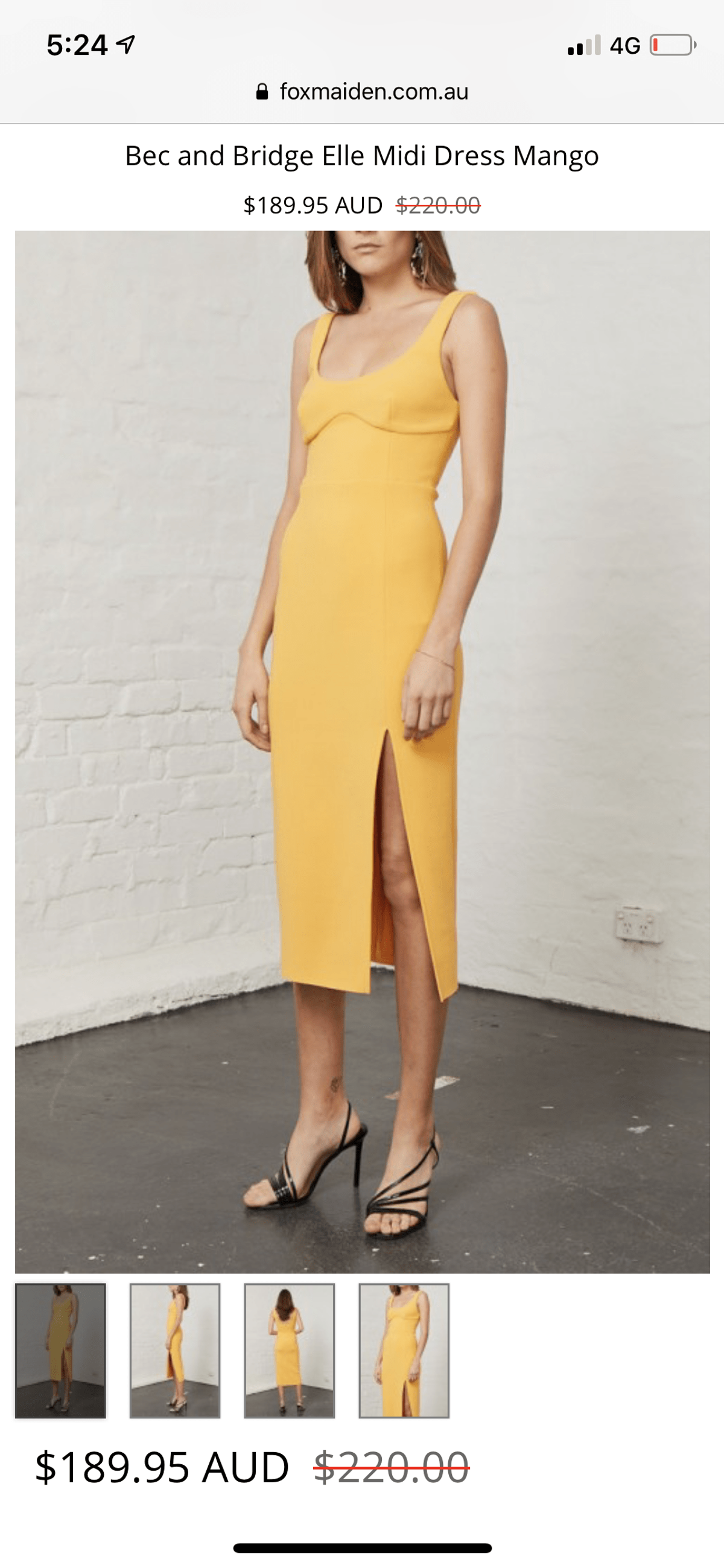 Bec & Bridge | Elle Dress Yellow Size 8 - Image 1