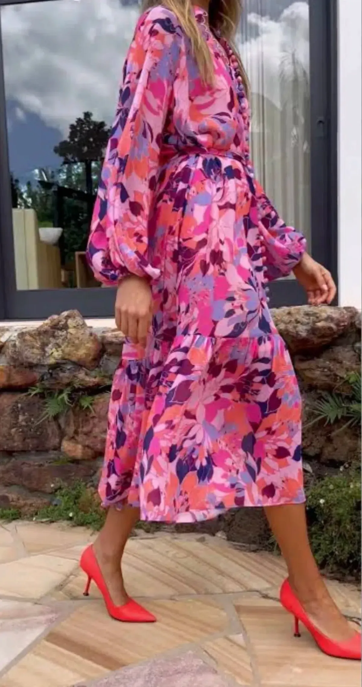 Sheike Violetta Midi Dress Purple Pink Size 12 - Image 2