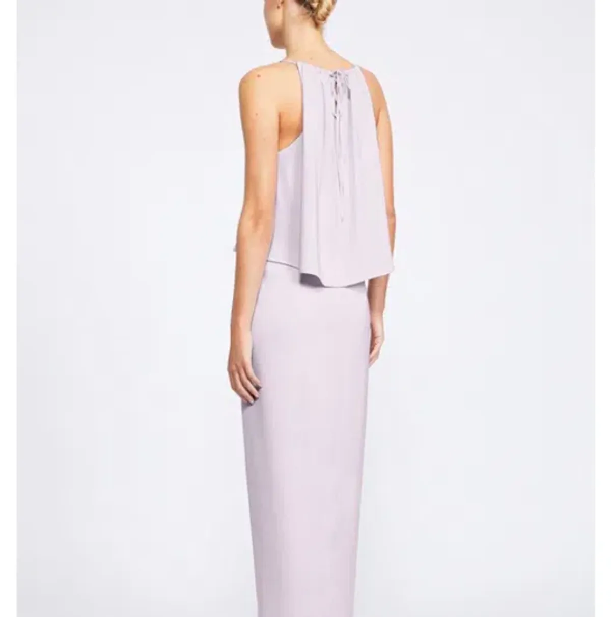 Shona Joy Core Frill High Neck Draped Maxi Lilac Size 6 - Image 2