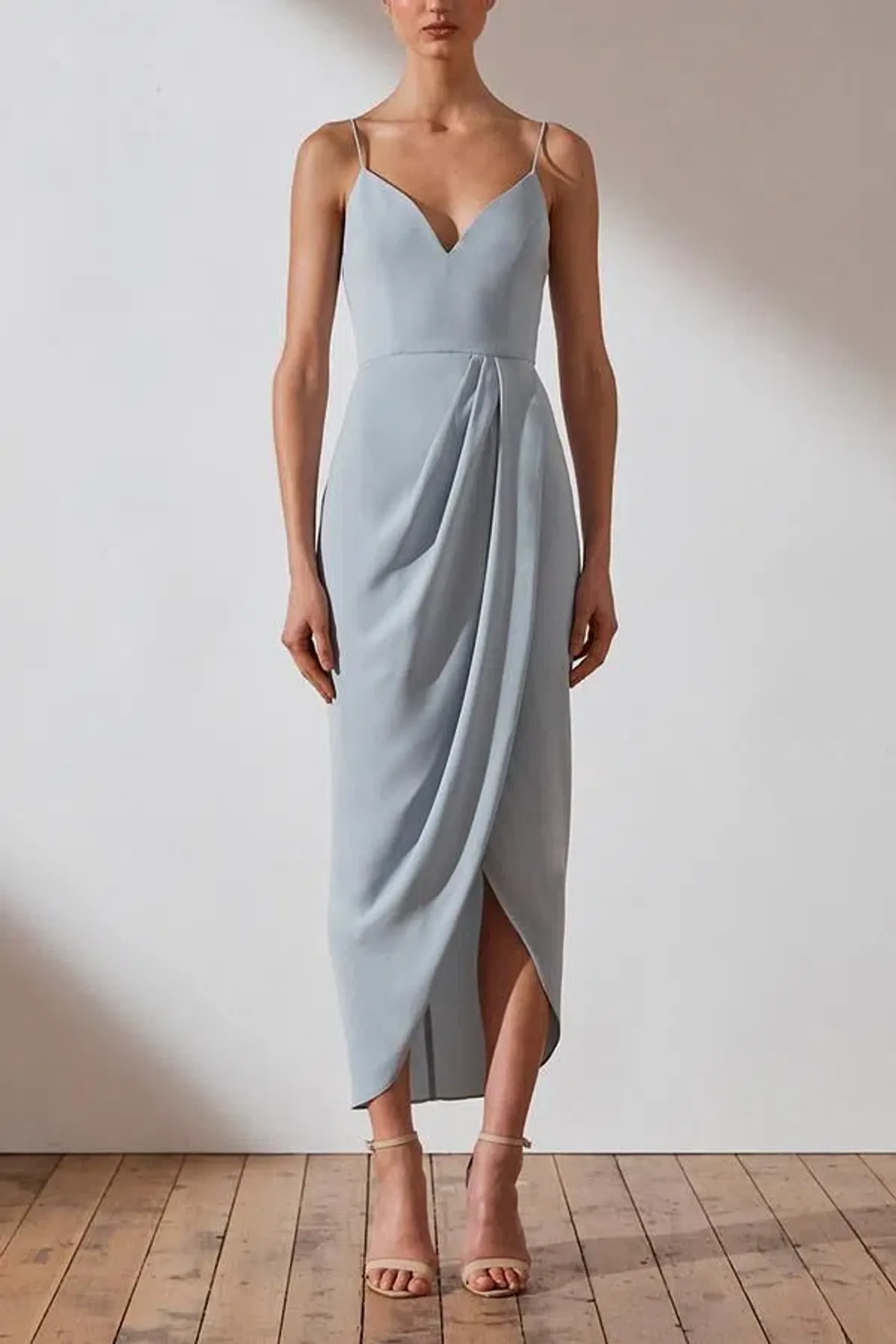 Shona Joy Core Cocktail Dress Powder Blue Size 6 - Image 1