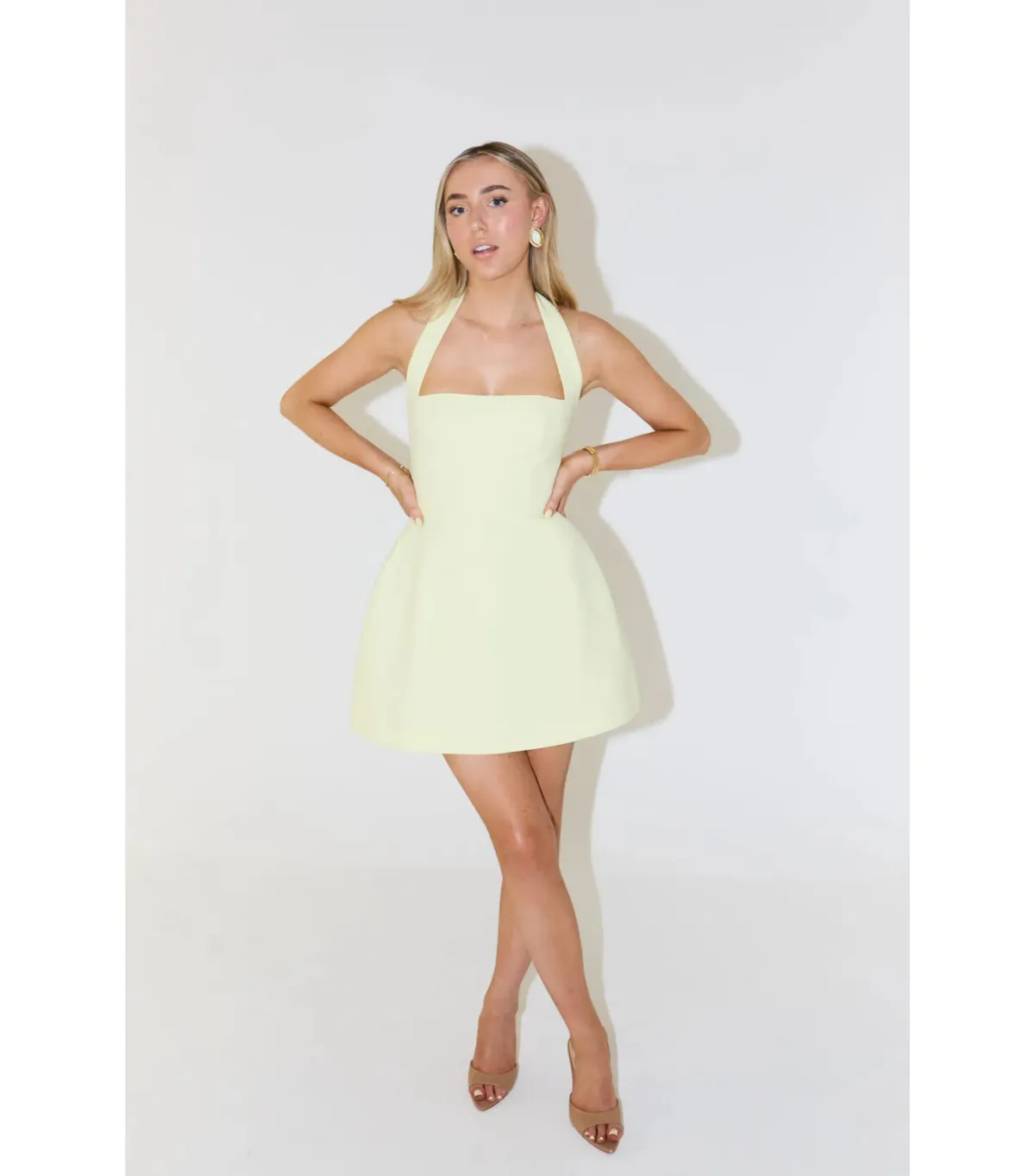 Odd Muse The Ultimate Muse Structured Mini Dress Lime Size M / AU 10 for rent on The Volte - main image