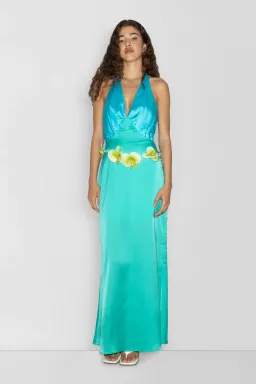 The Wolf Gang Oahu Slip Dress Aquamarine Size S / AU 8 for rent on The Volte - image 2