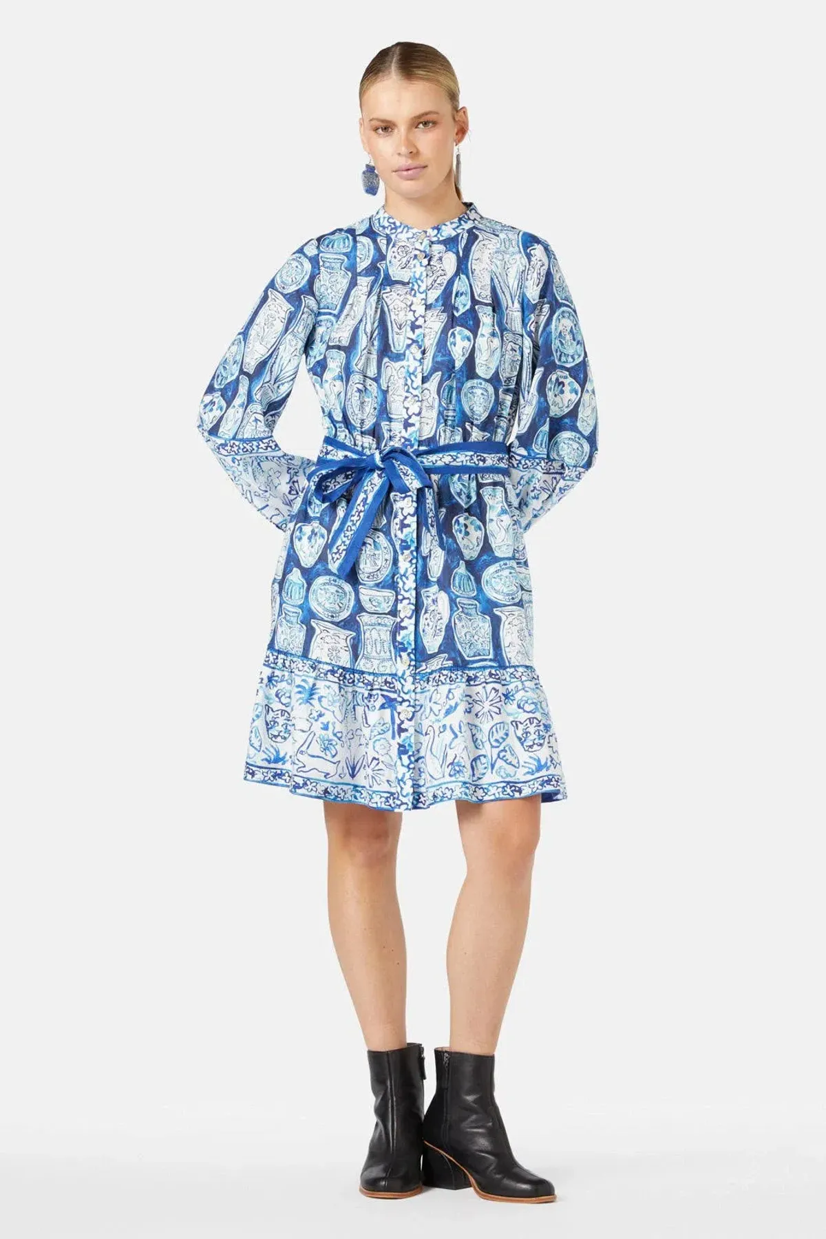 Gorman Porcelain Paradise Mini Party Dress Print Size 20 - Image 1