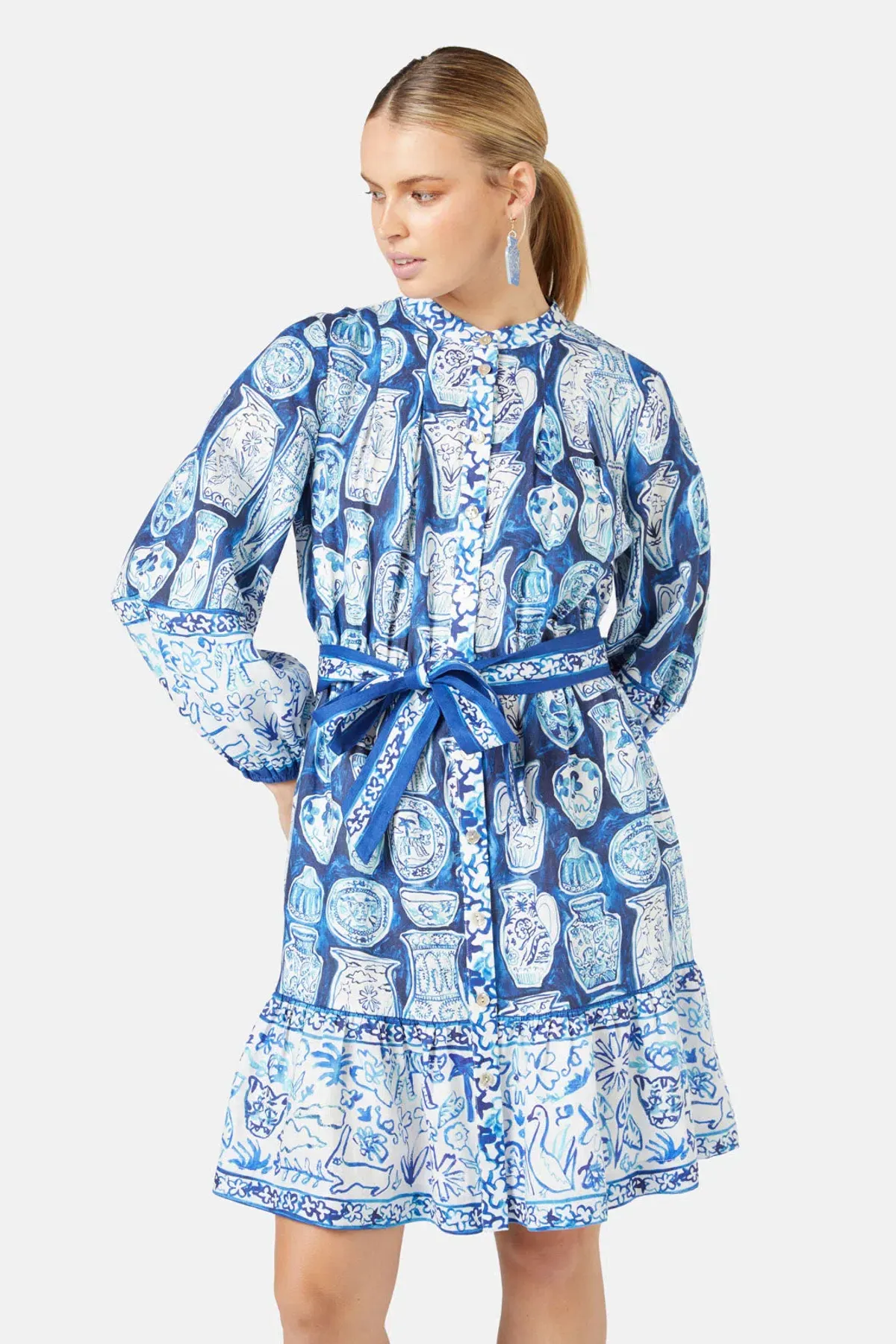Gorman Porcelain Paradise Mini Party Dress Print Size 20 - Image 2