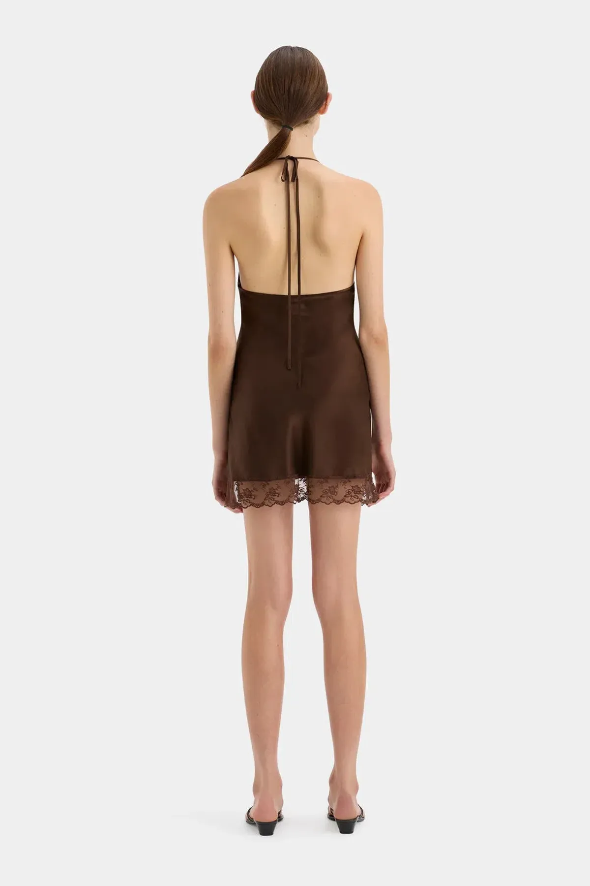 Sir the Label Aries Halter Mini Dress Chocolate Size 1 / AU 8 - Image 2