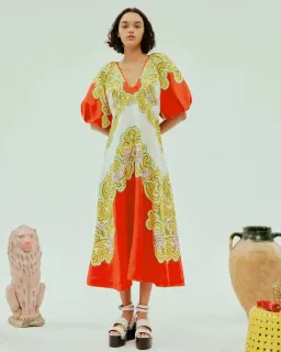 Alemais Sierra Midi Dress Multi Size 12 for rent on The Volte - image 1