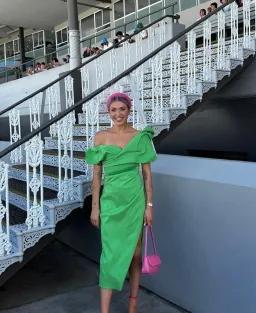 Rachel Gilbert Gia Midi Dress Green Size 10 for rent on The Volte - image 3