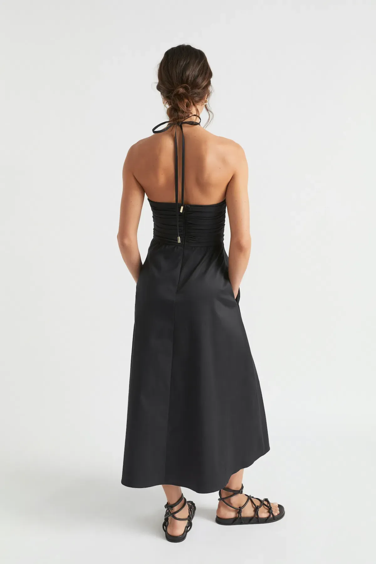 Seed Heritage Tailored Halter Midi Dress Black Size 6 - Image 2