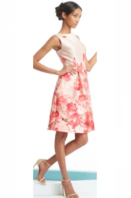 Lela Rose A-Line Sleeveless Shift Dress Floral Peony Print Size AU 10 for rent on The Volte - image 2