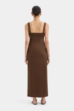 Sir the Label Bettina Midi Dress Chocolate Size 2 / AU 10 for rent on The Volte - image 3