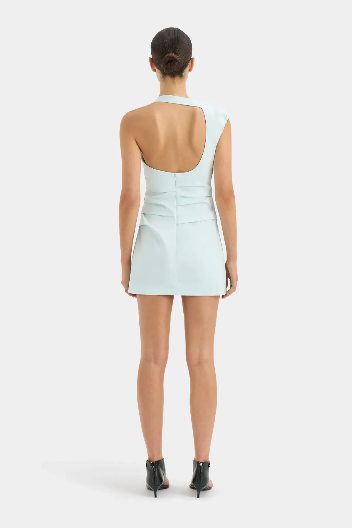 Sir The Label Azul Gathered Mini Dress in Ice Blue Size 3 / AU 12 - Image 3