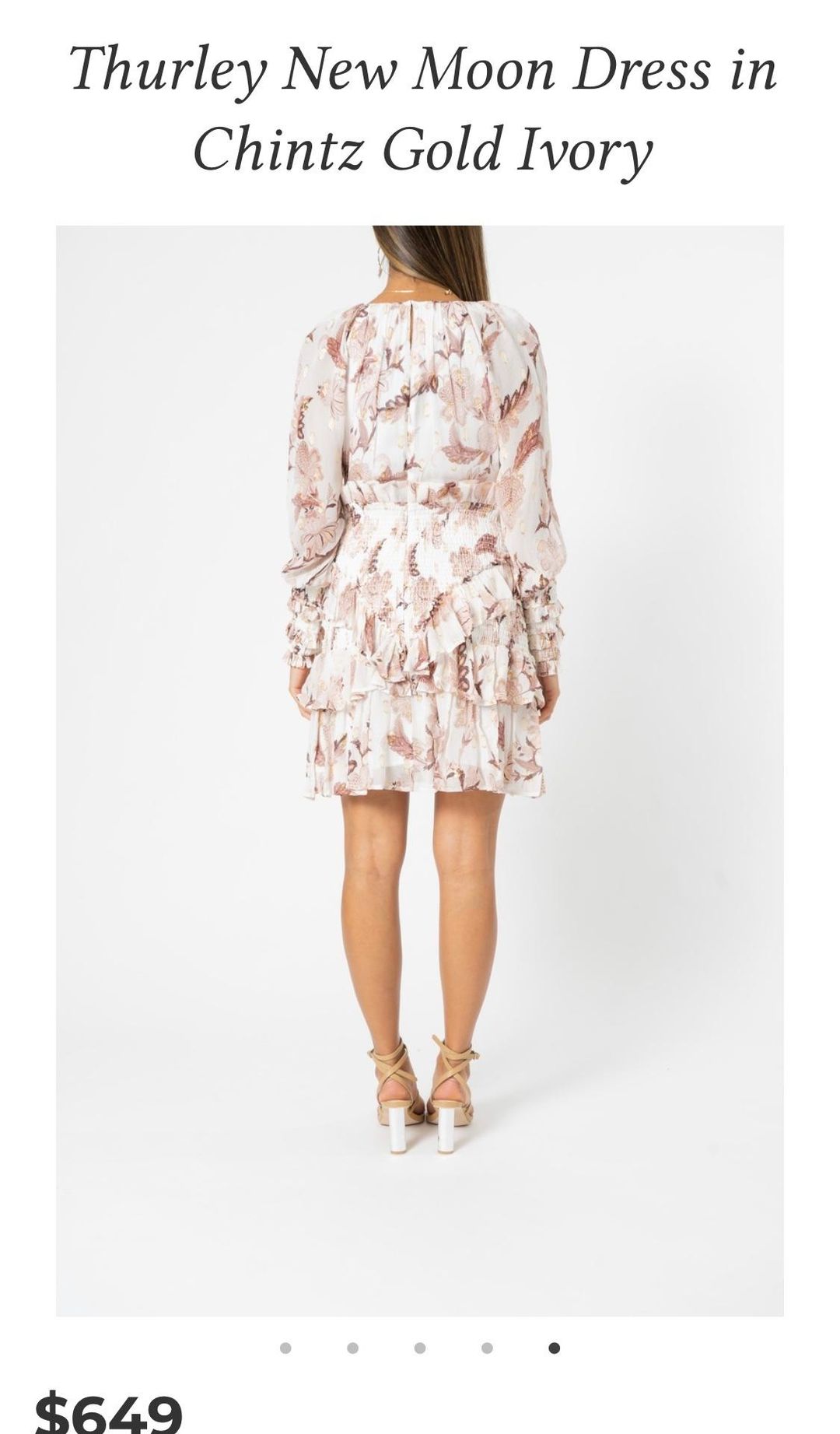 Thurley New Moon Dress Blush 8 for rent on The Volte - main image