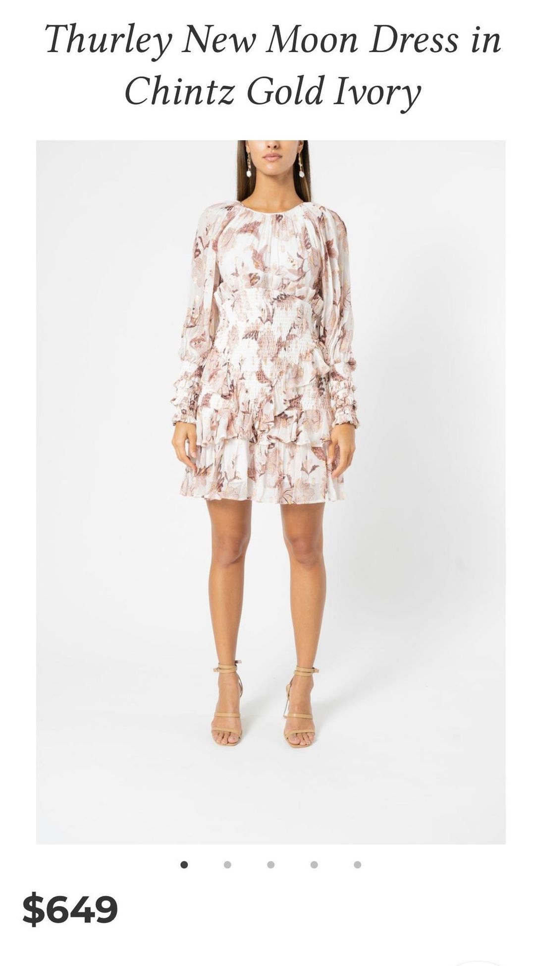Thurley New Moon Dress Blush 8 for rent on The Volte - main image