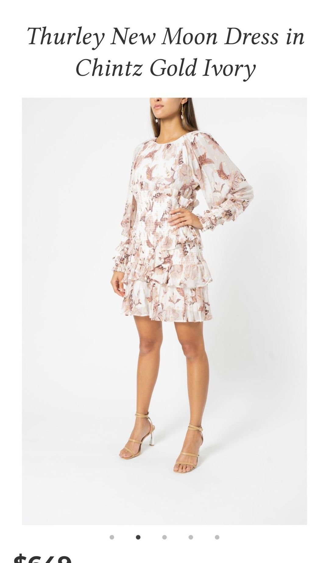 Thurley New Moon Dress Blush 8 for rent on The Volte - main image