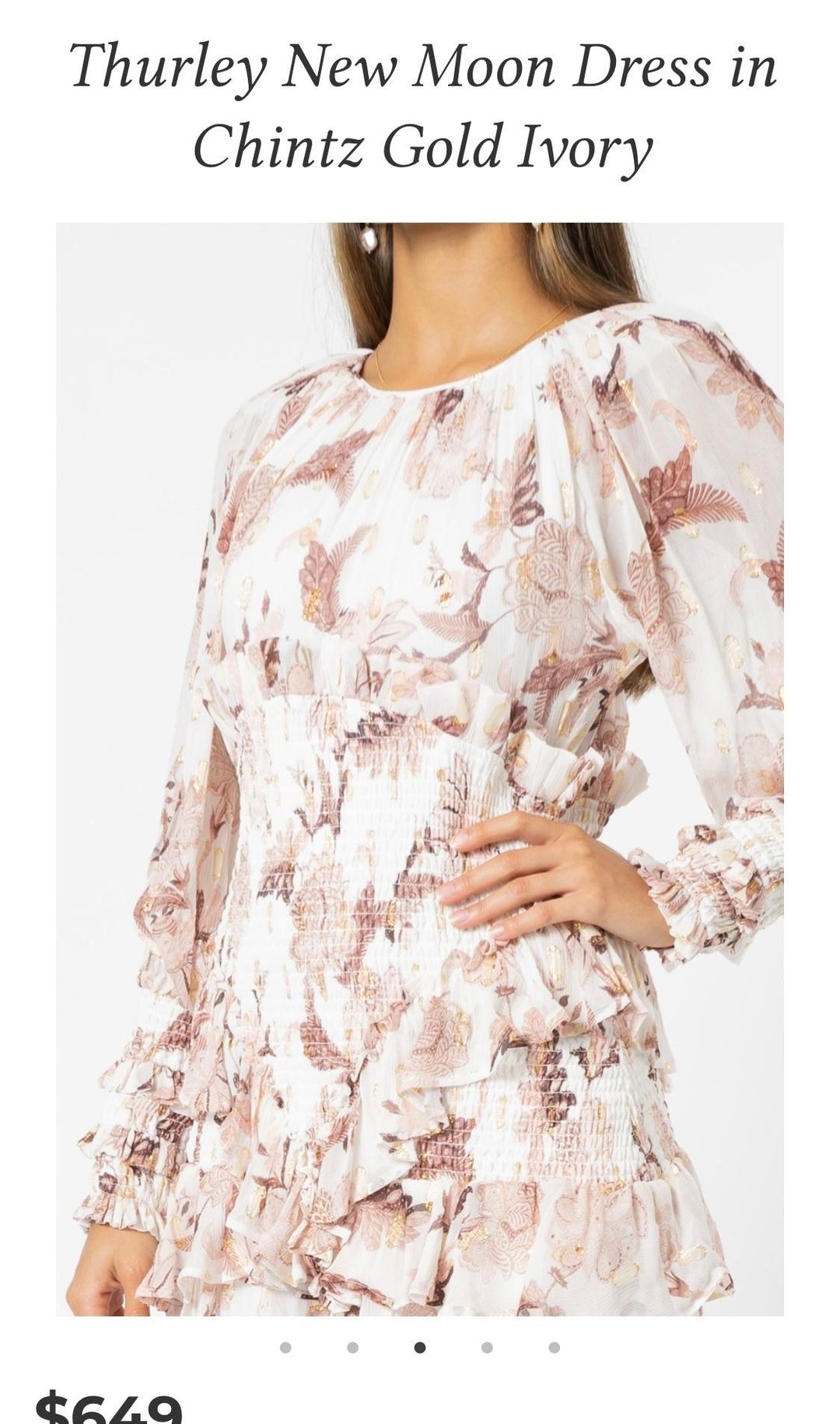 Thurley New Moon Dress Blush 8 for rent on The Volte - main image