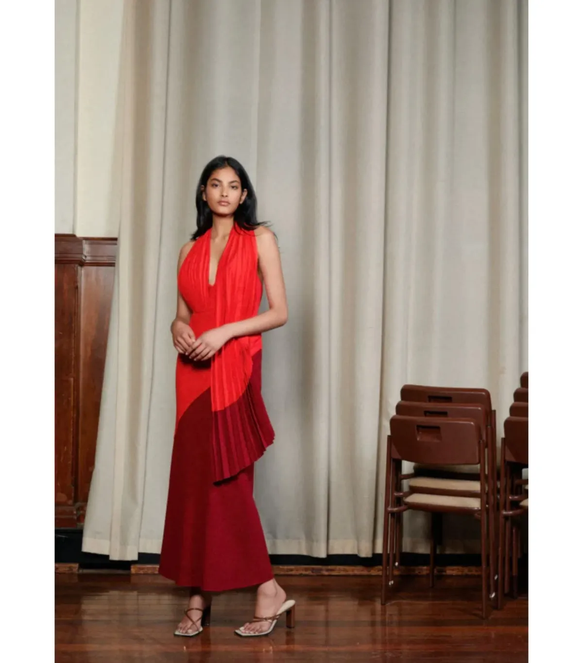 Acler Flora Colorblock Dress Red Size AU 8 - Image 1