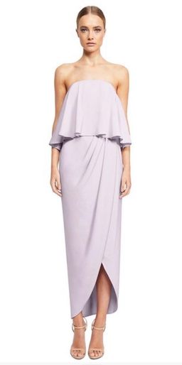 Shona Joy Core Strapless Frill Dress Lilac Purple Size ? for rent on The Volte - image 1