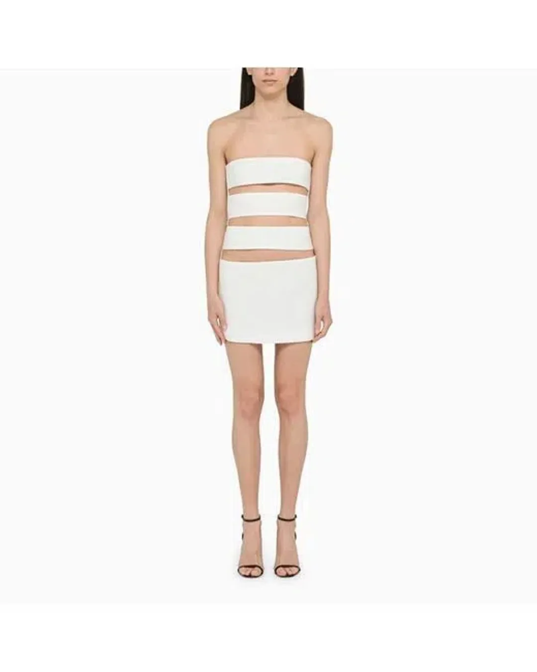Monot Strapless Cut Out Dress White Size 8 for rent on The Volte - main image