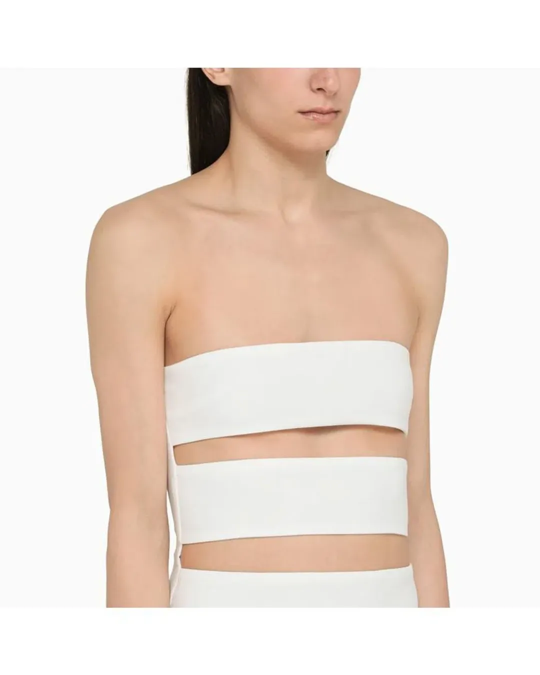 Monot Strapless Cut Out Dress White Size 8 for rent on The Volte - main image