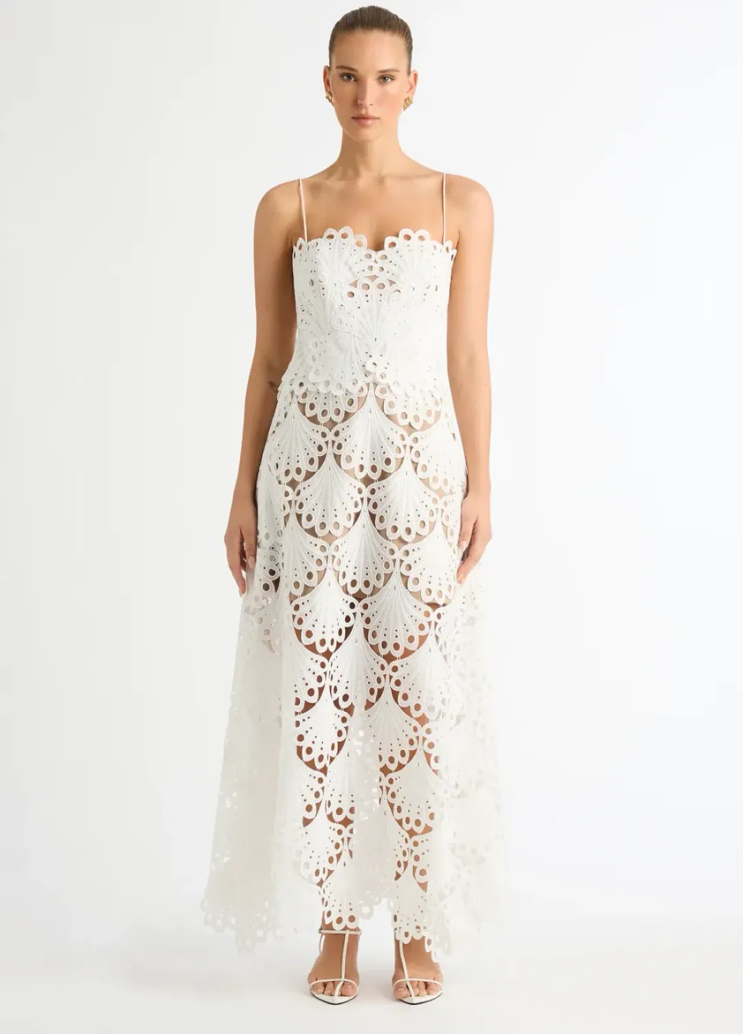 Sheike Ella Lace Maxi Dress White / Ivory Size 12 for rent on The Volte - main image