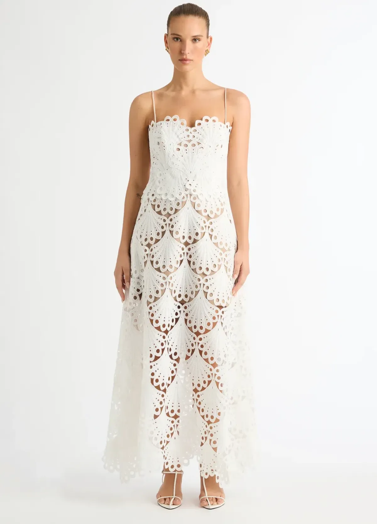 Sheike Ella Lace Maxi Dress White / Ivory Size 12 for rent on The Volte - main image