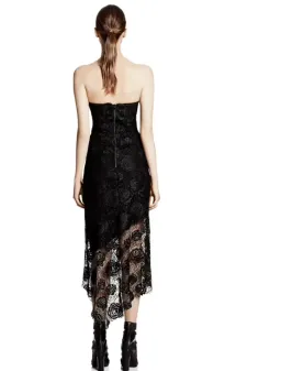 Manning Cartell Rambling Rose Strapless Midi Dress Black Size 8 NEW for rent on The Volte - image 2