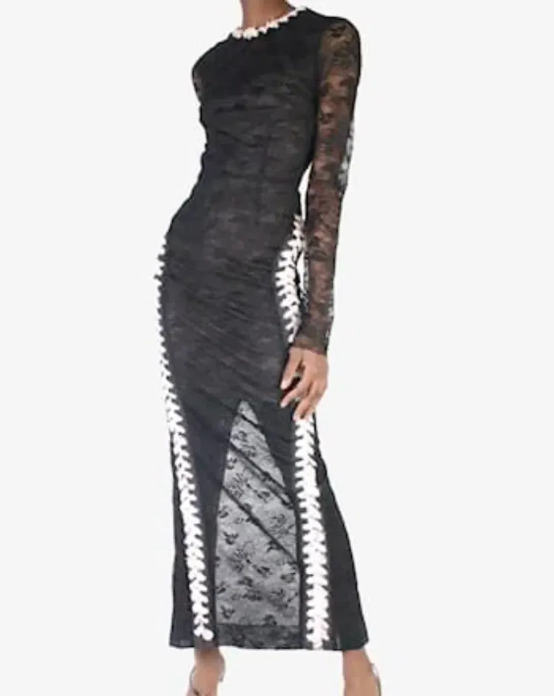 Alessandra Rich Black Lace Dress Size IT40/XS for rent on The Volte - main image